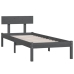 Estructura de cama madera maciza pino individual gris 90x190cm