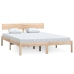 Estructura de cama doble pequeña sin colchón madera maciza