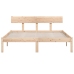 Estructura de cama doble pequeña sin colchón madera maciza