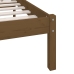 Estructura de cama madera de pino doble marrón miel 135x190 cm