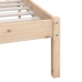 Estructura de cama sin colchón madera maciza 140x190 cm