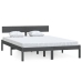 Estructura de cama sin colchón madera maciza gris 140x190 cm