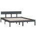 Estructura de cama sin colchón madera maciza gris 140x190 cm