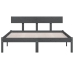 Estructura de cama sin colchón madera maciza gris 140x190 cm