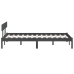 Estructura de cama sin colchón madera maciza gris 140x190 cm