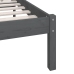 Estructura de cama sin colchón madera maciza gris 140x190 cm