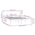 Estructura de cama sin colchón madera maciza gris 140x190 cm