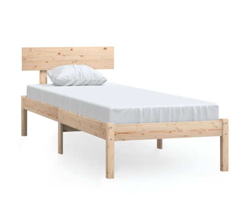 Estructura de cama sin colchón madera maciza 90x200 cm