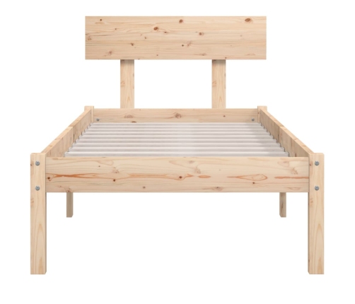 Estructura de cama sin colchón madera maciza 90x200 cm