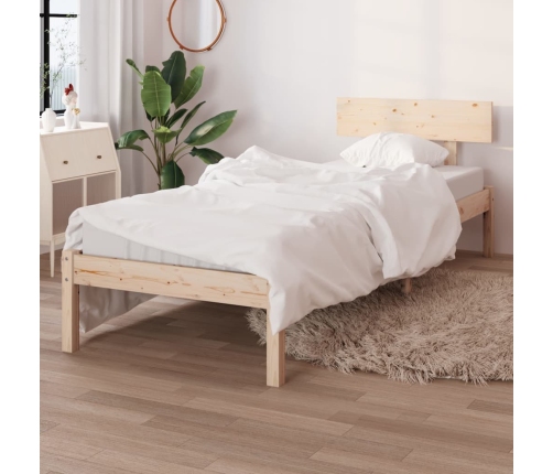 Estructura de cama sin colchón madera maciza 90x200 cm