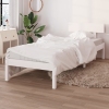 Estructura de cama sin colchón madera maciza blanco 90x200 cm