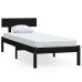 Estructura de cama sin colchón madera maciza negro 90x200 cm