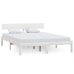 Estructura de cama sin colchón madera maciza blanco 120x200 cm