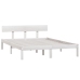 Estructura de cama sin colchón madera maciza blanco 120x200 cm