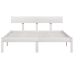 Estructura de cama sin colchón madera maciza blanco 120x200 cm