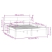 Estructura de cama sin colchón madera maciza blanco 120x200 cm