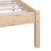 Estructura de cama doble sin colchón madera maciza