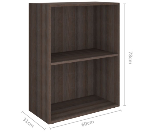 Estantería de madera de ingeniería gris Sonoma 60x31x78 cm