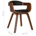 Silla de comedor de cuero sintético y madera curvada negro