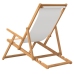 Silla de playa plegable de madera maciza de teca crema