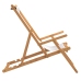 Silla de playa plegable de madera maciza de teca crema