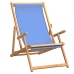 Silla de playa plegable de madera maciza de teca azul