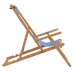 Silla de playa plegable de madera maciza de teca azul