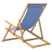 Silla de playa plegable de madera maciza de teca azul