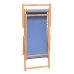 Silla de playa plegable de madera maciza de teca azul