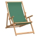 Silla de playa plegable de madera maciza de teca verde