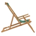 Silla de playa plegable de madera maciza de teca verde