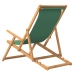 Silla de playa plegable de madera maciza de teca verde