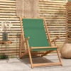 Silla de playa plegable de madera maciza de teca verde