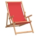 Silla de playa plegable de madera maciza de teca rojo