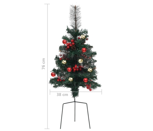 Árboles de Navidad artificiales de camino 2 uds PVC 76 cm