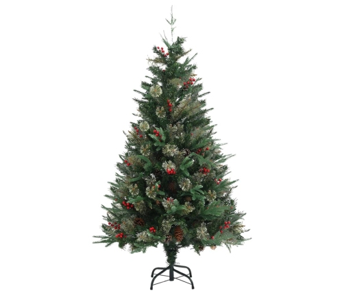 Árbol de Navidad con piñas verde PVC y PE 150 cm