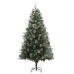 Árbol de Navidad y piñas verde PVC y PE 195 cm