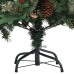 Árbol de Navidad y piñas verde PVC y PE 195 cm