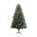 Árbol de Navidad y piñas verde PVC y PE 195 cm