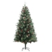 Árbol de Navidad y piñas verde PVC y PE 225 cm