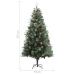 Árbol de Navidad y piñas verde PVC y PE 225 cm