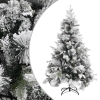 Árbol de Navidad con nieve flocada y conos 120 cm PVC y PE