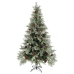 Árbol de Navidad con piñas verde y blanco PVC y PE 195 cm