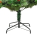 Árbol de Navidad con luces y piñas PVC PE verde 195 cm