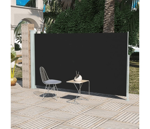 Toldo lateral retráctil de jardín negro160x300 cm