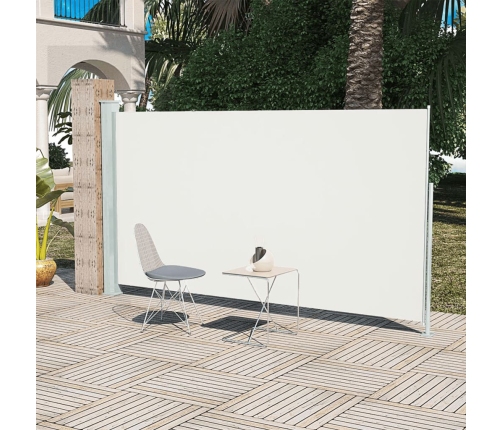 Toldo lateral retráctil de jardín crema160x300 cm