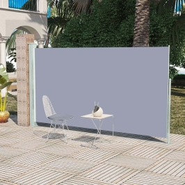 Toldo lateral retráctil de jardín gris160x300 cm