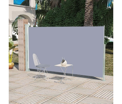 Toldo lateral retráctil de jardín gris160x300 cm