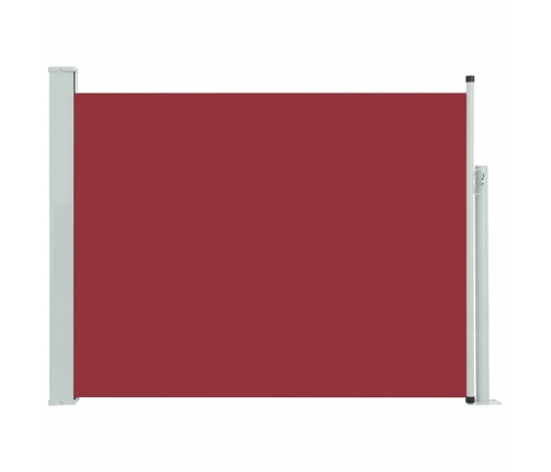 Toldo lateral retráctil para patio rojo 140x500 cm