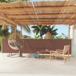 Toldo lateral retráctil de jardín marrón 117x600 cm